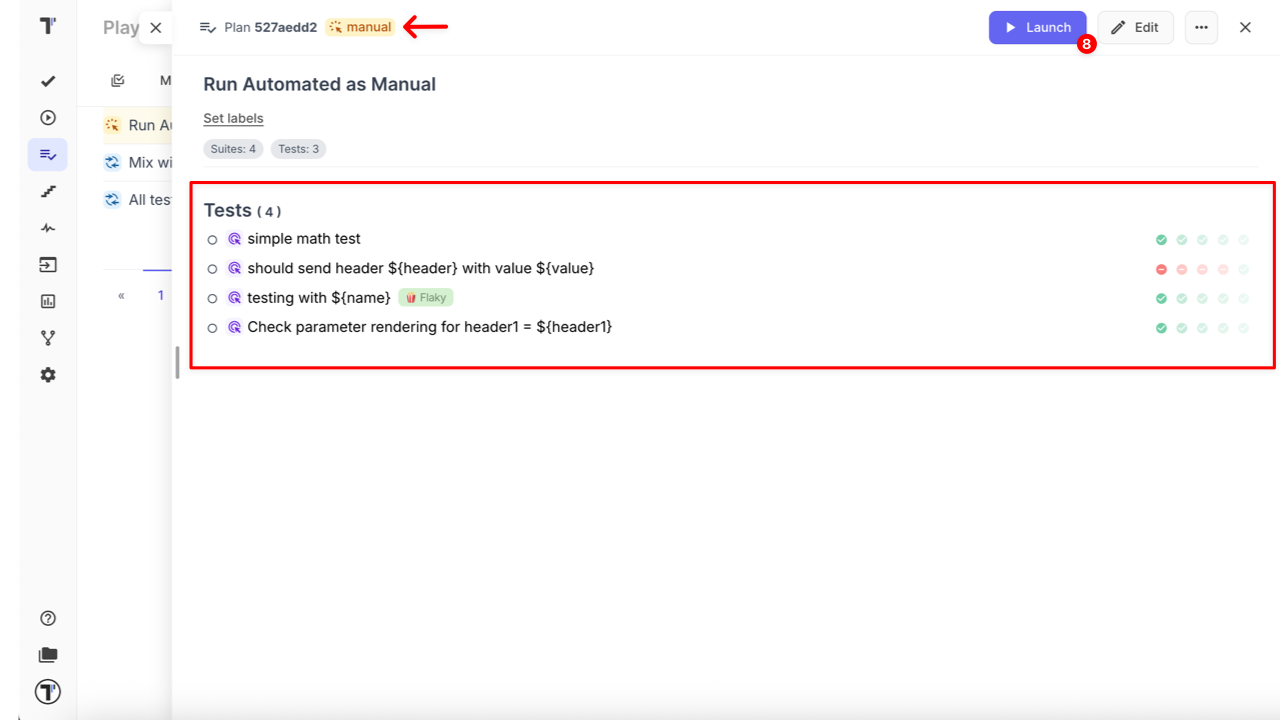 Launch automated tests