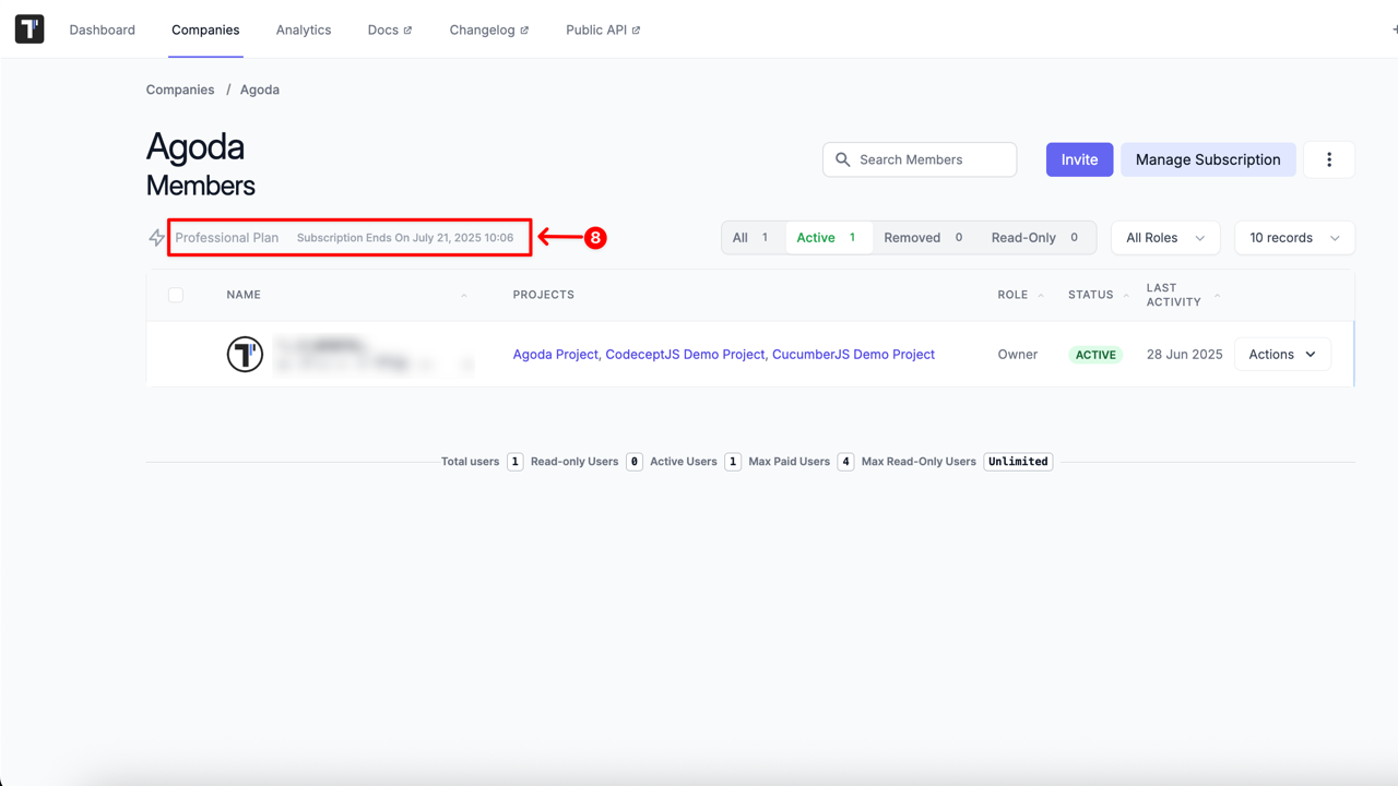 Updated subscription plan